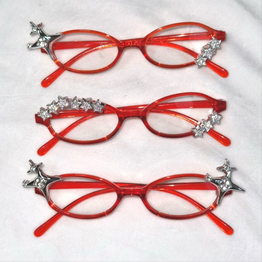 Sunglasses Cat Eye - Y2K 스타 라인스톤 캣아이 장식 안경
