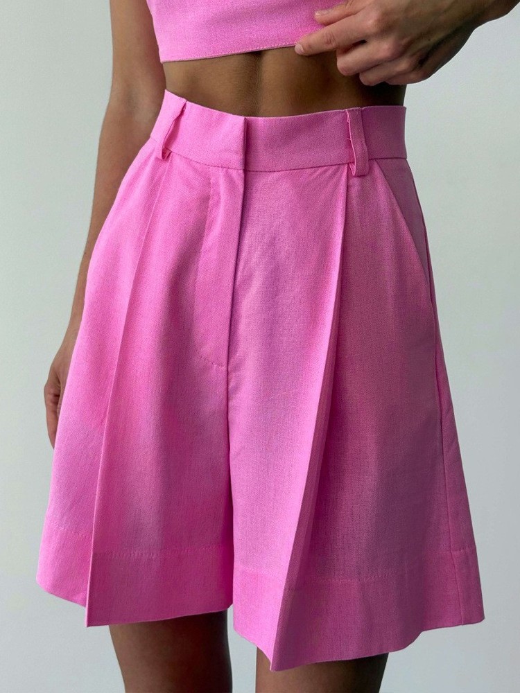 캐주얼 린넨 와이드 레그 쇼츠, 루즈 핏 슬리밍 하이  - Linen Pant Wide 리뷰 및 가격