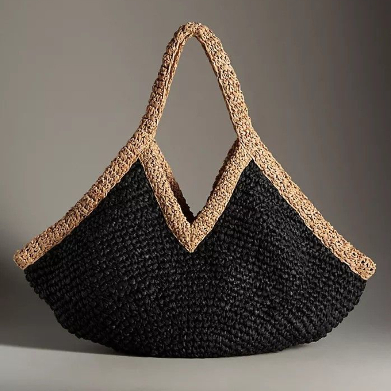 여름 신상 핸드메이드 핸드백 대용량 비치 휴가 숄더백  - Crochet Bag Raffia 리뷰 및 가격