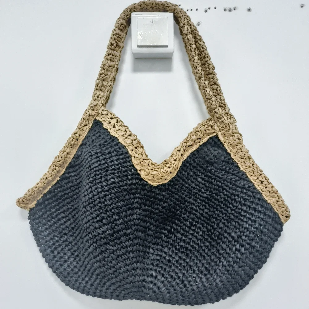 여름 신상 핸드메이드 핸드백 대용량 비치 휴가 숄더백  - Crochet Bag Raffia 리뷰 및 가격